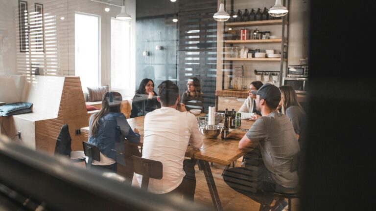 group of professionals engaged in discussion